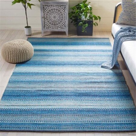 Safavieh 3 x 5 ft. Montauk Contemporary Hand Woven Rectangle Rug Grey & Blue MTK851G-3